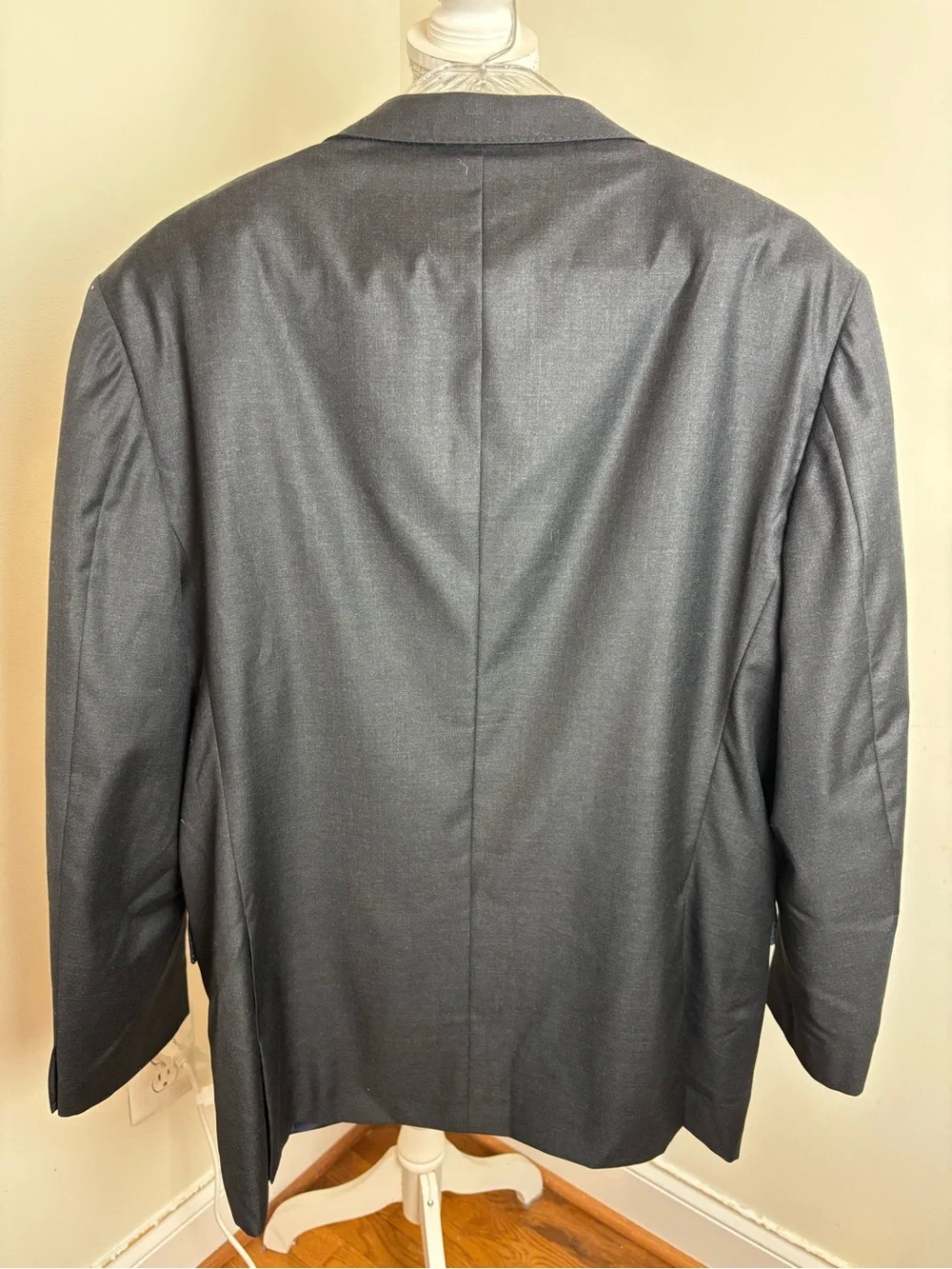 Suit Supply Vitale Barberis Canonico Wool  Dark Grey 2 Button Blazer Size 54